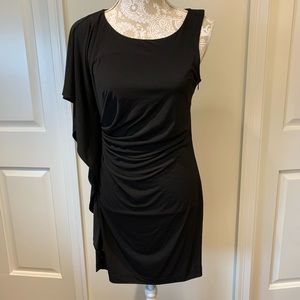 Calvin Klein Knee Length Jersey Black Dress